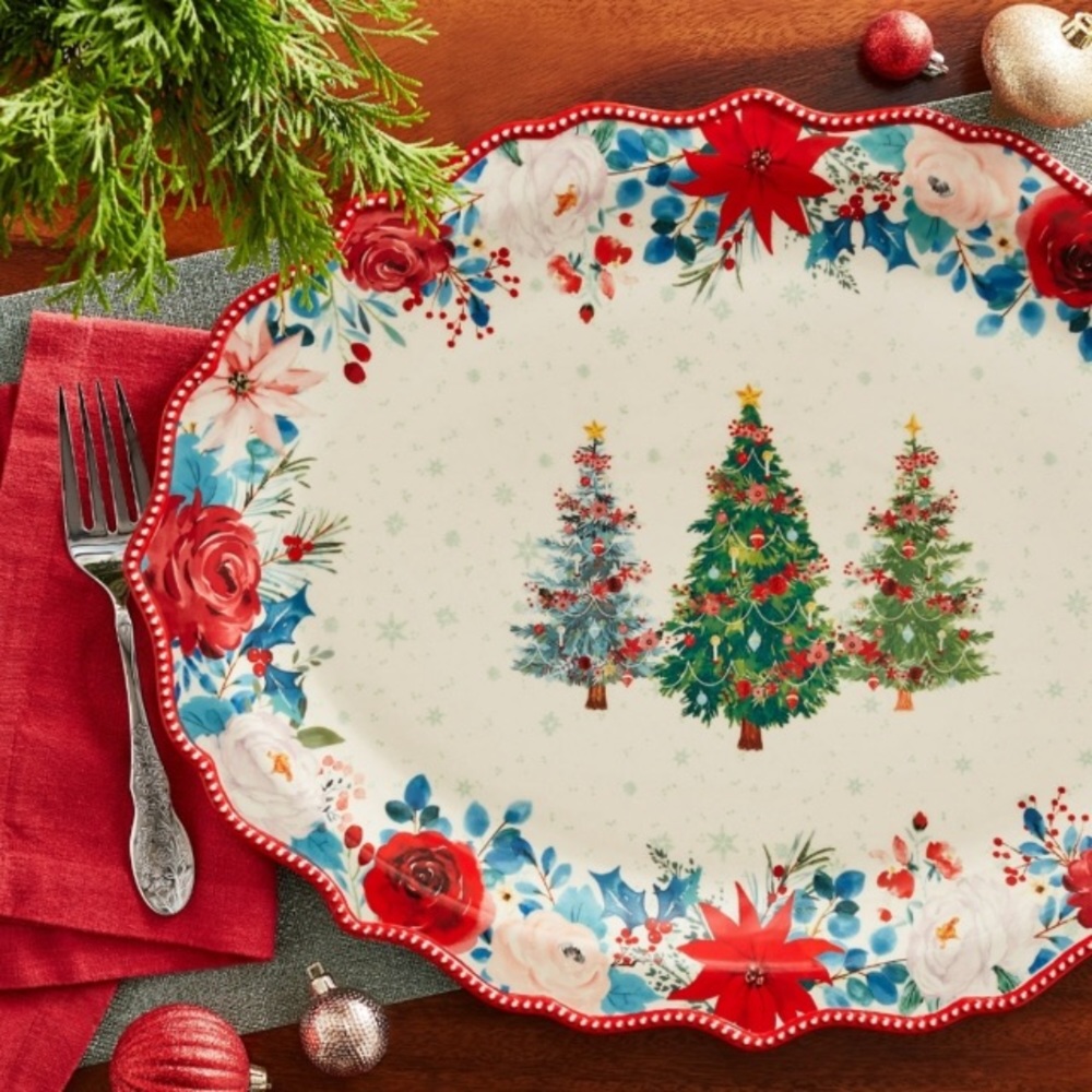 Rare Pioneer Woman 2022 Wishful Winter 21” platter